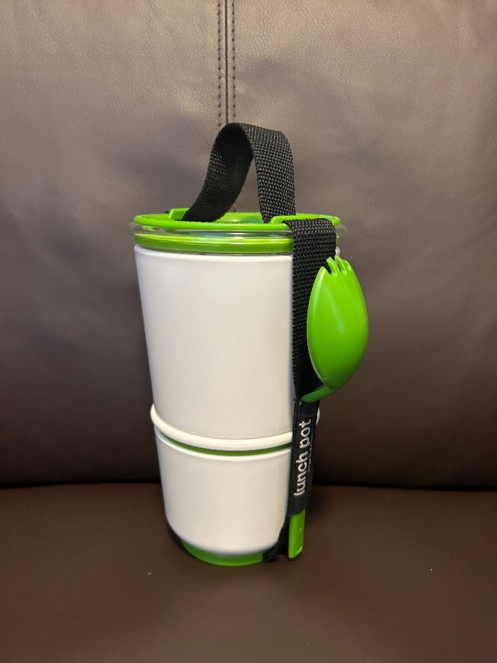 Black + Blum Lunch Pot in Lime Green and White